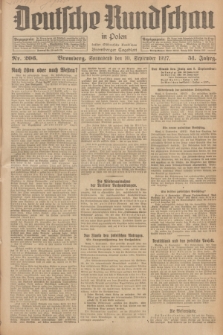 Deutsche Rundschau in Polen : früher Ostdeutsche Rundschau, Bromberger Tageblatt. Jg.51, Nr. 206 (10 September 1927) + dod.