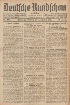 Deutsche Rundschau in Polen : früher Ostdeutsche Rundschau, Bromberger Tageblatt. Jg.51, Nr. 209 (14 September 1927) + dod.