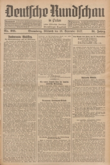 Deutsche Rundschau in Polen : früher Ostdeutsche Rundschau, Bromberger Tageblatt. Jg.51, Nr. 221 (28 September 1927) + dod.
