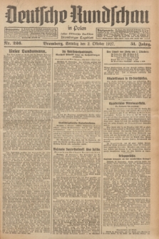 Deutsche Rundschau in Polen : früher Ostdeutsche Rundschau, Bromberger Tageblatt. Jg.51, Nr. 226 (2 Oktober 1927) + dod.