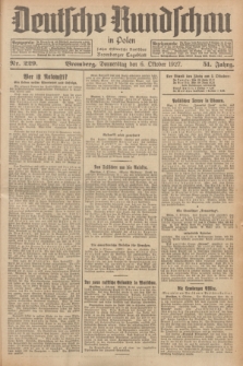 Deutsche Rundschau in Polen : früher Ostdeutsche Rundschau, Bromberger Tageblatt. Jg.51, Nr. 229 (6 Oktober 1927) + dod.