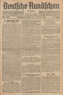 Deutsche Rundschau in Polen : früher Ostdeutsche Rundschau, Bromberger Tageblatt. Jg.51, Nr. 233 (11 Oktober 1927) + dod.