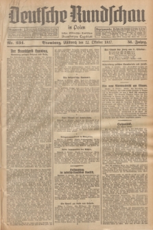 Deutsche Rundschau in Polen : früher Ostdeutsche Rundschau, Bromberger Tageblatt. Jg.51, Nr. 234 (12 Oktober 1927) + dod.