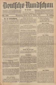 Deutsche Rundschau in Polen : früher Ostdeutsche Rundschau, Bromberger Tageblatt. Jg.51, Nr. 236 (14 Oktober 1927) + dod.