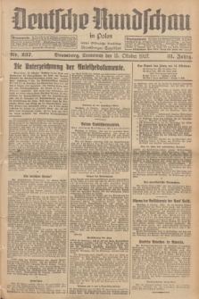 Deutsche Rundschau in Polen : früher Ostdeutsche Rundschau, Bromberger Tageblatt. Jg.51, Nr. 237 (15 Oktober 1927) + dod.