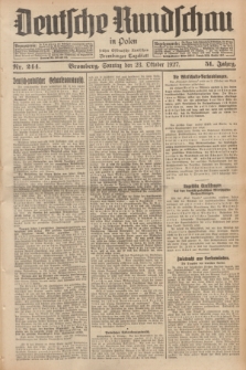 Deutsche Rundschau in Polen : früher Ostdeutsche Rundschau, Bromberger Tageblatt. Jg.51, Nr. 244 (23 Oktober 1927) + dod.
