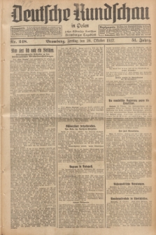 Deutsche Rundschau in Polen : früher Ostdeutsche Rundschau, Bromberger Tageblatt. Jg.51, Nr. 248 (28 Oktober 1927) + dod.