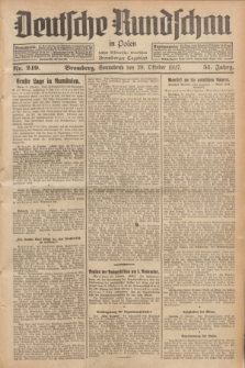 Deutsche Rundschau in Polen : früher Ostdeutsche Rundschau, Bromberger Tageblatt. Jg.51, Nr. 249 (29 Oktober 1927) + dod.