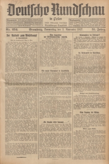 Deutsche Rundschau in Polen : früher Ostdeutsche Rundschau, Bromberger Tageblatt. Jg.51, Nr. 252 (3 November 1927) + dod.
