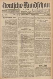 Deutsche Rundschau in Polen : früher Ostdeutsche Rundschau, Bromberger Tageblatt. Jg.51, Nr. 262 (15 November 1927) + dod.