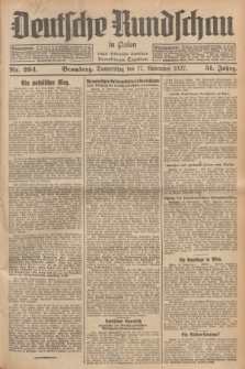 Deutsche Rundschau in Polen : früher Ostdeutsche Rundschau, Bromberger Tageblatt. Jg.51, Nr. 264 (17 November 1927) + dod.