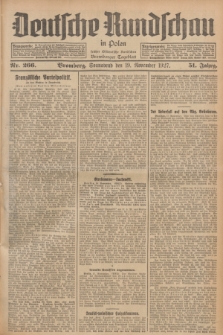 Deutsche Rundschau in Polen : früher Ostdeutsche Rundschau, Bromberger Tageblatt. Jg.51, Nr. 266 (19 November 1927) + dod.