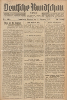 Deutsche Rundschau in Polen : früher Ostdeutsche Rundschau, Bromberger Tageblatt. Jg.51, Nr. 268 (22 November 1927) + dod.