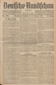 Deutsche Rundschau in Polen : früher Ostdeutsche Rundschau, Bromberger Tageblatt. Jg.51, Nr. 272 (26 November 1927) + dod.