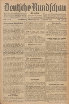 Deutsche Rundschau in Polen : früher Ostdeutsche Rundschau, Bromberger Tageblatt. Jg.51, Nr. 276 (1 Dezember 1927) + dod.