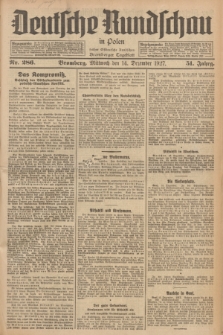 Deutsche Rundschau in Polen : früher Ostdeutsche Rundschau, Bromberger Tageblatt. Jg.51, Nr. 286 (14 Dezember 1927) + dod.
