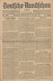 Deutsche Rundschau in Polen : früher Ostdeutsche Rundschau, Bromberger Tageblatt. Jg.51, Nr. 293 (22 Dezember 1927) + dod.