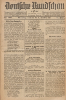 Deutsche Rundschau in Polen : früher Ostdeutsche Rundschau, Bromberger Tageblatt. Jg.51, Nr. 300 (31 Dezember 1927) + dod.