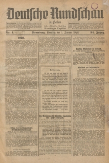 Deutsche Rundschau in Polen : früher Ostdeutsche Rundschau, Bromberger Tageblatt. Jg.52, Nr. 1 (1 Januar 1928) + dod.