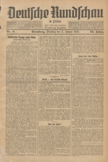 Deutsche Rundschau in Polen : früher Ostdeutsche Rundschau, Bromberger Tageblatt. Jg.52, Nr. 2 (3 Januar 1928) + dod.