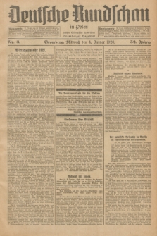 Deutsche Rundschau in Polen : früher Ostdeutsche Rundschau, Bromberger Tageblatt. Jg.52, Nr. 3 (4 Januar 1928) + dod.