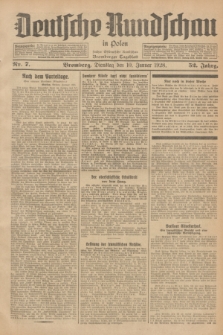 Deutsche Rundschau in Polen : früher Ostdeutsche Rundschau, Bromberger Tageblatt. Jg.52, Nr. 7 (10 Januar 1928) + dod.