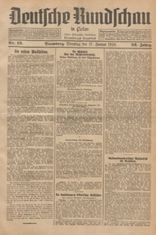 Deutsche Rundschau in Polen : früher Ostdeutsche Rundschau, Bromberger Tageblatt. Jg.52, Nr. 13 (17 Januar 1928) + dod.