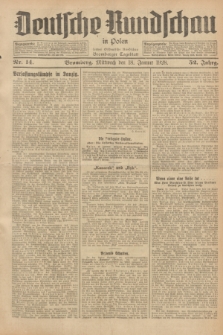 Deutsche Rundschau in Polen : früher Ostdeutsche Rundschau, Bromberger Tageblatt. Jg.52, Nr. 14 (18 Januar 1928) + dod.