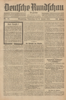 Deutsche Rundschau in Polen : früher Ostdeutsche Rundschau, Bromberger Tageblatt. Jg.52, Nr. 15 (19 Januar 1928) + dod.