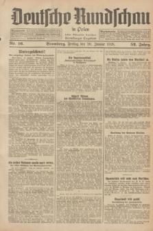 Deutsche Rundschau in Polen : früher Ostdeutsche Rundschau, Bromberger Tageblatt. Jg.52, Nr. 16 (20 Januar 1928) + dod.