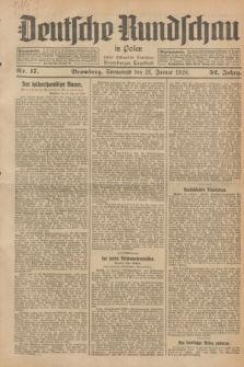 Deutsche Rundschau in Polen : früher Ostdeutsche Rundschau, Bromberger Tageblatt. Jg.52, Nr. 17 (21 Januar 1928) + dod.