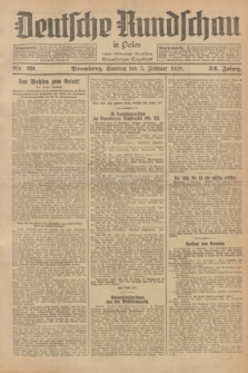 Deutsche Rundschau in Polen : früher Ostdeutsche Rundschau, Bromberger Tageblatt. Jg.52, Nr. 29 (5 Februar 1928) + dod.