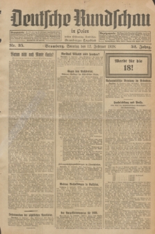 Deutsche Rundschau in Polen : früher Ostdeutsche Rundschau, Bromberger Tageblatt. Jg.52, Nr. 35 (12 Februar 1928) + dod.