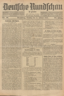Deutsche Rundschau in Polen : früher Ostdeutsche Rundschau, Bromberger Tageblatt. Jg.52, Nr. 36 (14 Februar 1928) + dod.