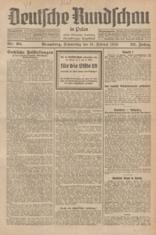 Deutsche Rundschau in Polen : früher Ostdeutsche Rundschau, Bromberger Tageblatt. Jg.52, Nr. 38 (16 Februar 1928) + dod.