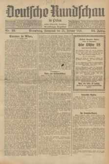 Deutsche Rundschau in Polen : früher Ostdeutsche Rundschau, Bromberger Tageblatt. Jg.52, Nr. 46 (25 Februar 1928) + dod.