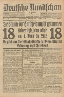 Deutsche Rundschau in Polen : früher Ostdeutsche Rundschau, Bromberger Tageblatt. Jg.52, Nr. 53 (4 März 1928) + dod.