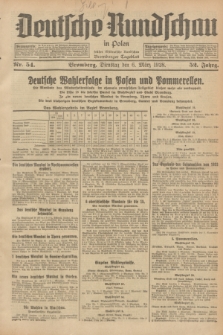 Deutsche Rundschau in Polen : früher Ostdeutsche Rundschau, Bromberger Tageblatt. Jg.52, Nr. 54 (6 März 1928) + dod.