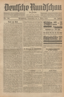 Deutsche Rundschau in Polen : früher Ostdeutsche Rundschau, Bromberger Tageblatt. Jg.52, Nr. 56 (8 März 1928) + dod.