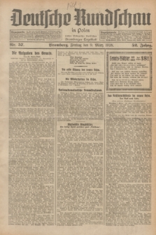 Deutsche Rundschau in Polen : früher Ostdeutsche Rundschau, Bromberger Tageblatt. Jg.52, Nr. 57 (9 März 1928) + dod.