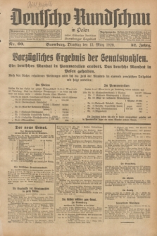 Deutsche Rundschau in Polen : früher Ostdeutsche Rundschau, Bromberger Tageblatt. Jg.52, Nr. 60 (13 März 1928) + dod.