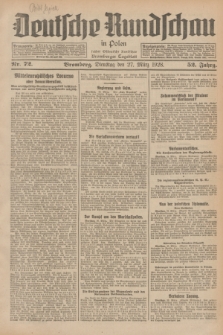 Deutsche Rundschau in Polen : früher Ostdeutsche Rundschau, Bromberger Tageblatt. Jg.52, Nr. 72 (27 März 1928) + dod.