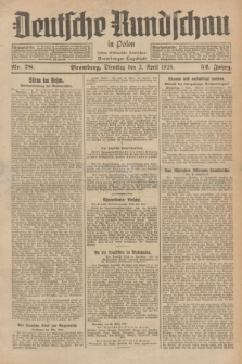 Deutsche Rundschau in Polen : früher Ostdeutsche Rundschau, Bromberger Tageblatt. Jg.52, Nr. 78 (3 April 1928) + dod.
