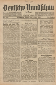 Deutsche Rundschau in Polen : früher Ostdeutsche Rundschau, Bromberger Tageblatt. Jg.52, Nr. 82 (8 April 1928) + dod.