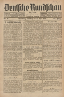 Deutsche Rundschau in Polen : früher Ostdeutsche Rundschau, Bromberger Tageblatt. Jg.52, Nr. 94 (24 April 1928) + dod.