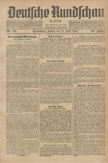 Deutsche Rundschau in Polen : früher Ostdeutsche Rundschau, Bromberger Tageblatt. Jg.52, Nr. 97 (27 April 1928) + dod.