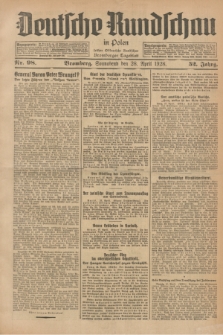 Deutsche Rundschau in Polen : früher Ostdeutsche Rundschau, Bromberger Tageblatt. Jg.52, Nr. 98 (28 April 1928) + dod.