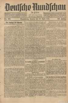 Deutsche Rundschau in Polen : früher Ostdeutsche Rundschau, Bromberger Tageblatt. Jg.52, Nr. 99 (29 April 1928) + dod.