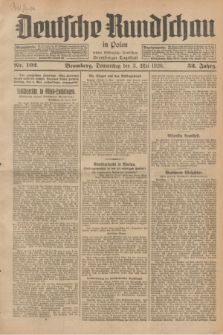 Deutsche Rundschau in Polen : früher Ostdeutsche Rundschau, Bromberger Tageblatt. Jg.52, Nr. 102 (3 Mai 1928) + dod.