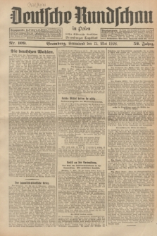 Deutsche Rundschau in Polen : früher Ostdeutsche Rundschau, Bromberger Tageblatt. Jg.52, Nr. 109 (12 Mai 1928) + dod.